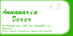 annamaria derer business card